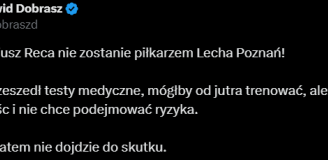 ZWROT AKCJI w sprawie Recy! Miał być Lech, a teraz...